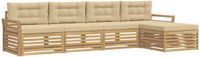 vidaXL - Buiten - bank - set - 5 - st - Wit - en - Beige
