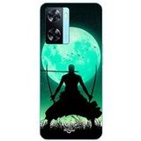 Maniacase Hoesje Oppo A57 4G roronoa zoro driedubbel zwaard volle maan