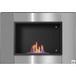 HOMCOM Cheminée murale à éthanol, brûleur 0,9 L, environ 3 h de durée de combustion, 80L x 14l x 54H cm, couverture 25-30 m², acier inoxydable