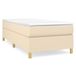 VidaXL Boxspringbed met matras, crème, 120x190 cm, gestoffeerd