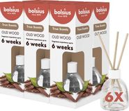 Bolsius True Scents Oud Wood Geurstokjes - 6 stuks - 60ml