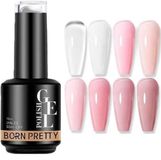 Born Pretty Rubber Base 8 stuks HEMA-vrij Gel Nagellak Diverse Kleuren 15ml