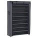 SONGMICS Schoenenrek met 10 niveaus, 28 x 88 x 160 cm, schoenenkast, schoenenopberger, met stofkap, schoenenopberger, voor hoge hakken, sportschoenen, metalen frame, grijs RXJ36G