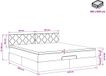 vidaXL Ottoman Bed with Mattress and Headboard - Blue - 160 x 200 cm - Fabric