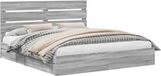 vidaXL Opbergbed met lade Grijs Sonoma 180 x 200 cm Bewerkt hout