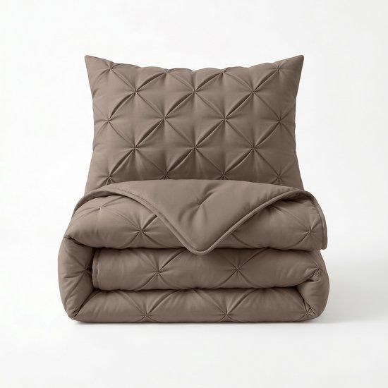 Sleeptime® 2 in 1 Dekbed zonder Overtrek Pintuck - Wasbaar Dekbed - 200x220 - Taupe
