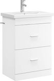 vidaXL Badkamermeubel Set Wit 61 x 40 x 84,5 cm Bewerkt hout