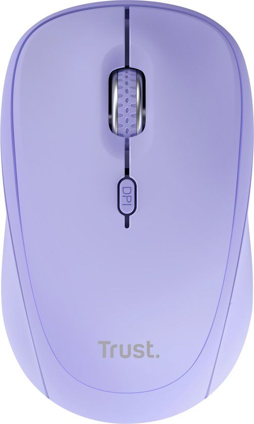 Trust Yvi+ Draadloze Muis - Multi-device - Stille Knoppen - Compact - Paars