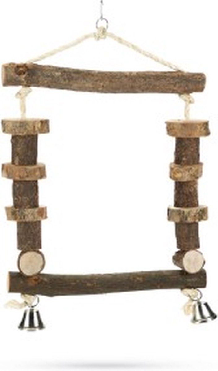 Beeztees Tomi Schommel - Vogelspeelgoed - Hout - 45 cm