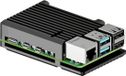 Joy-it ARMOR Case BLOCK SBC-behuizing Geschikt voor Raspberry Pi Incl. passieve koeler Zwart