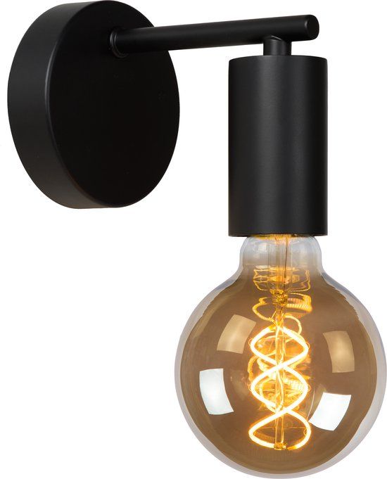 Lucide LEANNE Wandlamp - Zwart - E27 - Dimbaar