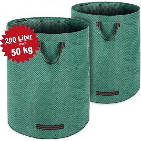 2 x tuin afvalzak - 280 liter - 50 kg