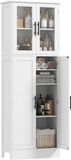 Homcom Badkamerkast - MDF - 60 x 30 x 170 cm - Wit