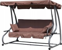 Schommelbank - 3 persoons - 200x120x164 cm - bruin