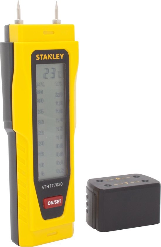 STANLEY 0-77-030 Vochtmeter - Bouwvochtigheid & Houtvochtigheid - Geel/Zwart