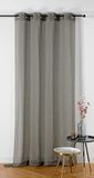 LINDER Gordijn, Chambray, zwart, met oogjes, 145 x 240 cm