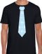 Bellatio Decorations Stropdas Kerst T-shirt Sneeuwvlokken Heren M Blauw