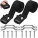 Merkloos 2-delige set spanbanden - 25mm x 1.2m - Zwart