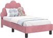 vidaXL Peuterbedframe met Hoofdboard Roze Fluweel 70 x 140 cm