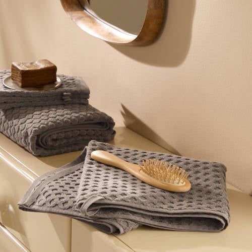 NOUS Living handdoek taupe (100x50 cm)