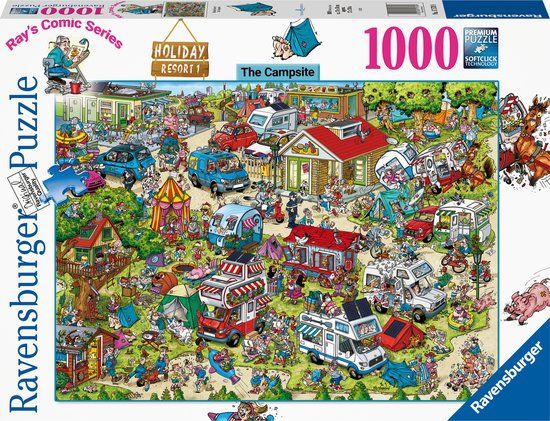 Ravensburger Ray's Comic Series - Holiday Resort 1: The Campsite - 1000 Piece Jigsaw Puzzle