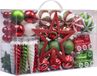 Unyqoos Christbaumkugel 100 Stück Kunststoff Rot 3 cm