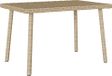 Syfax Tuin salontafel rechthoekig 60x40x37 cm poly rattan beige