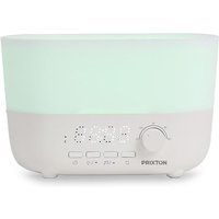 PRIXTON Aroma Connected Luchtbevochtiger met Bluetooth, Geur- en Essentiële Olieverspreider, 360 ml, 12W Speaker, 7-kleurige LED-verlichting, Timer, Klok en Alarm