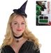 Ensemble de déguisement de sorcière sans marque - Mini chapeau sur serre-tête et kit de maquillage - Thème Carnaval/Halloween