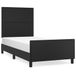 VidaXL Bedframe met hoofdbord, kunstleer, zwart, 100x200 cm