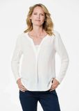 Goldner Blouse Elegante chiffonblouse met jersey details