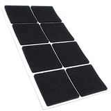 Adsamm® 8 x Zelfklevende Viltglijders Zwart 50x50 mm Vierkant 3,5 mm Dik