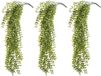 Merkloos / Sans marque Kantoor 3x UV kunstplanten groene ficus hangplant/tak 80 cm