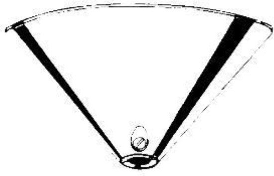 Pro Plafondrozet met stelschroef wit, 11 cm diameter, kunststof, driehoekig