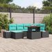 Prolenta Maison Exclusive - Ensemble de salon de jardin, 7 pièces, en résine tressée noire