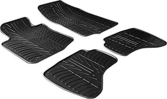 Gledring Rubbermatten passend voor Toyota Aygo 2005-2009 (4-delig, zwart, rubber, met clips)