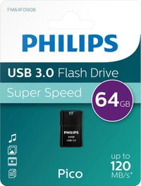 Philips USB flash drive Pico Edition 64GB, USB3.0 - Black