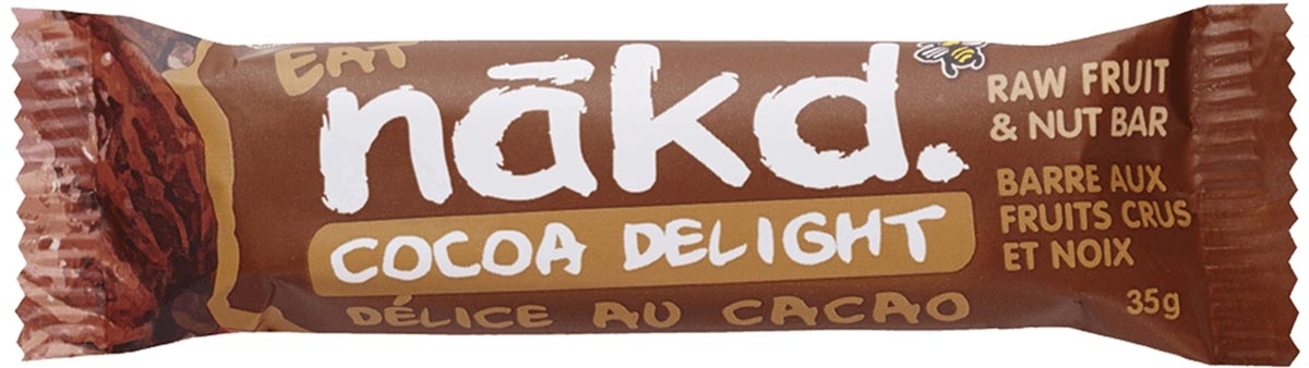 Nakd Cocoa Delight reep van 35 g pak van 18 stuks