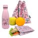 Nerthus FIH 1025 roestvrij stalen fles set sandwichtas en rugzak kinderen unicorns school