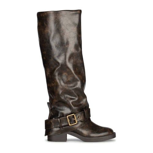 POSH by Poelman Patty bikerboots donkerbruin