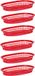 HENDI Serveermanden fastfoodstijl – set van 6 – rood – 275x175x38 mm