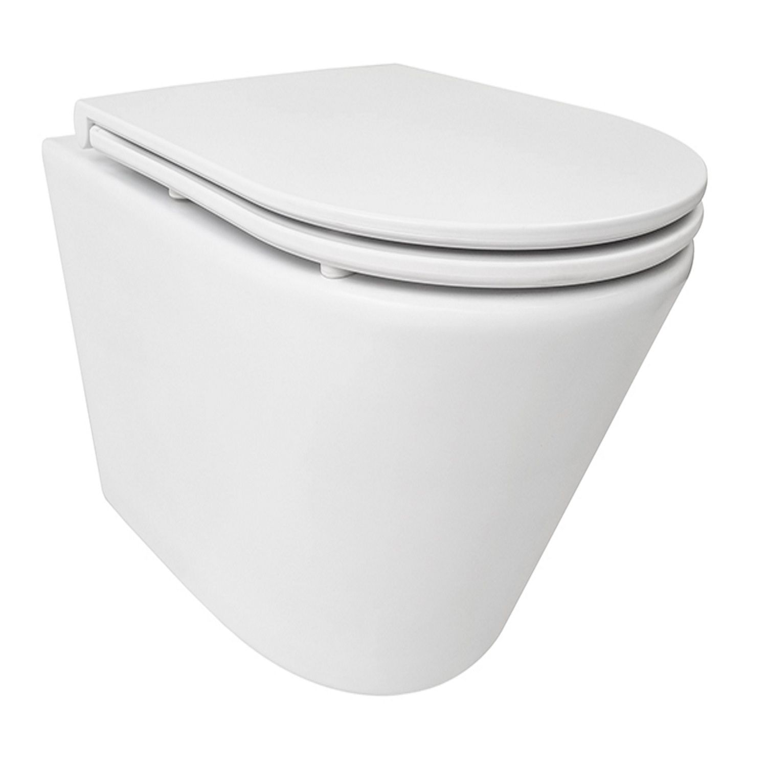 Wiesbaden Vesta Rimless Wandcloset Tornado - Mat Wit - Flatline Zitting - Softclose & Quick Release