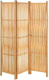 Merkloos / Sans marque Relaxdays Kamerscherm - 3 panelen - 170x126 cm - opvouwbaar - bamboe