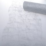 Sizoweb Tafelband, Golfvorm, Zilver, ca. 25 cm, Rol 25 meter