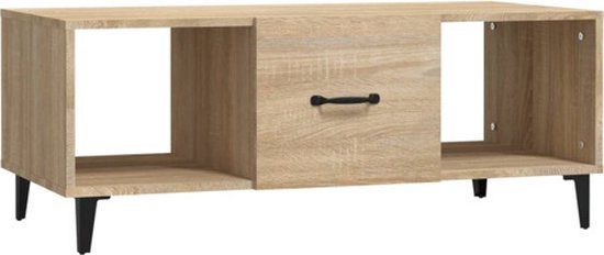 vidaXL Salontafel 102x50x40 cm Bewerkt Hout Sonoma Eikenkleurig