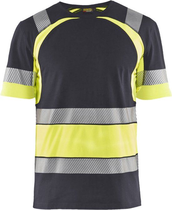 Blåkläder T-shirt High Vis 3421-1030 - Medium Grijs/High Vis Geel - XS