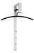 HAKU Wandgarderobe verchroomd, wit, metaal - B 4 cm x H 70 cm x D 20 cm, Modern