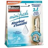 Rubson Absorbeur d’humidité Minifresh parfum neutre (2 sachets de 50 g)