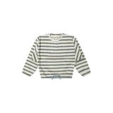 Riffle Amsterdam fluwelen gestreepte sweater - ecru/bruin/lichtblauw