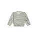 Riffle Amsterdam fluwelen gestreepte sweater - ecru/bruin/lichtblauw